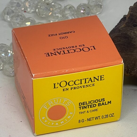 L'Occitane En Provence Delicious Tinted Lip Balm - 010 Carrot Fizz - New in Box - Picture 5 of 5